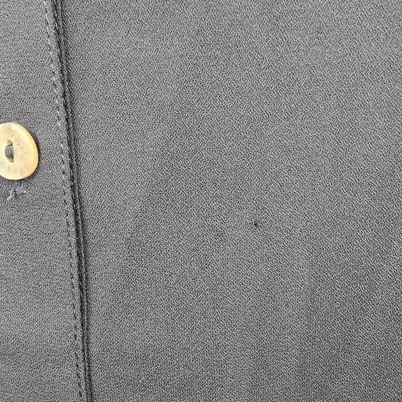 ROAMANS Sheer Button-Up Tunic Blouse Black  Womens Plus Size 24W Business Casual - Picture 13 of 14